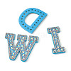 Alphabet Resin Rhinestone Patches DIY-TAC0005-45F-3