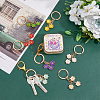 DICOSMETIC 7Pcs 7 Colors Cute Enamel Keychain KEYC-DC0001-05-4