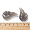 Natural Grey Agate Carved Pendants G-H089-01A-3