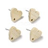 Ash Wood Stud Earring Findings EJEW-N017-011E-1