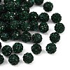 Polymer Clay Rhinestone Beads RB-H284-6MM-Half-205-1