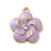 Flower Alloy Enamel Pendants ENAM-A007-03KCG-02-1