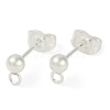 304 Stainless Steel Stud Earring Findings X-STAS-P148-07S-1
