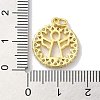 Rack Plating Brass Micro Pave Clear Cubic Zirconia Pendants KK-Z039-12G-3