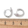 Brass Cubic Zirconia Hoop Earrings EJEW-Q014-09P-3