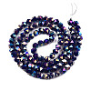 Electroplate Opaque Glass Beads Strands EGLA-T019-05J-3