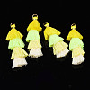 Polycotton(Polyester Cotton) Layered Tassel Big Pendant Decorations FIND-T052-16-01-4