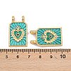 Brass Enamel Pendants KK-B157-28A-G-3