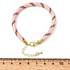 Braided Round Polyester Cord Bracelet Makings FB-CBAEDA0-01G-30-3
