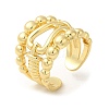 Rack Plating Brass Open Cuff Rings RJEW-B048-04G-1