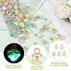 HOBBIESAY 60Pcs 5 Colors Luminous Glow in the Dark Glass Wish Bottle Pendants FIND-HY0003-55-5