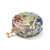 Transparent Resin Pendants RESI-P016-01G-3