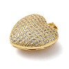 Brass Micro Pave Clear Cubic Zirconia Pendants KK-B094-06G-2