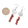 304 Stainless Steel Gemstone Chip Beads Earring Hooks EJEW-JE06898-5