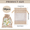 BENECREAT 30Pcs Linen Pouches ABAG-BC0001-42-2