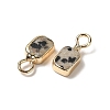 Natural Dalmatian Jasper Rectangle Charms G-Q169-07G-06-2