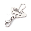 Non-Tarnish Hollow Mushroom 201 Stainless Steel Pendant Decoration HJEW-JM01978-02-4