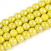 Electroplate Opaque Glass Beads Strands GLAA-T032-P6mm-AB16-1