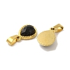 Natural Obsidian Faceted Teardrop Charms STAS-P361-01G-02-2
