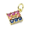 Brass Micro Pave Colorful Cubic Zirconia Pendant KK-H475-03G-2