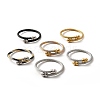 304 Stainless Steel Twist Rope Open Cuff Bangle BJEW-P283-50-1