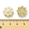 Rack Plating Brass Flower Multi-strand Links KK-L210-007G-3