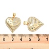 Brass Pave Clear Cubic Zirconia Pendants KK-U009-05G-G-3