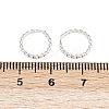 Brass Twist Ring Hoop Earrings EJEW-F378-01S-5