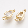 Brass Cubic Zirconia Links KK-T035-32-2