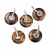 Natural Tiger Eye Pendants G-F640-G06-1