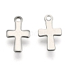 Non-Tarnish 304 Stainless Steel Tiny Cross Charms X-STAS-E104-34P-1