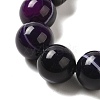 12.5mm Round Natural Purple Banded Agate(Dyed & Heated) Braided Bead Bracelets for Women Men BJEW-C060-01X-2