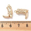 Brass Micro Pave Clear Cubic Zirconia Pendants X-KK-M102-25G-3