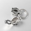 Brass Micro Pave Cubic Zirconia Fold Over Clasps ZIRC-M043-P-02-RS-3