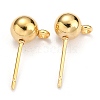 304 Stainless Steel Ball Post Stud Earring Findings STAS-Z035-01G-H-1