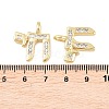 Brass Micro Pave Clear Cubic Zirconia Pendants KK-C170-11A-G-3