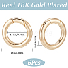 SUNNYCLUE 6Pcs Brass Spring Gate Rings KK-SC0004-72-2