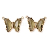 Brass Pave Faceted Glass Connector Charms FIND-Z020-03D-1