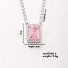 Elegant Brass Micro Pave Cubic Zirconia Pendant Necklaces EL0204-2-1