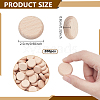 200Pcs Beech Wooden Round Pieces WOOD-NB0002-94B-2