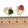 Brass Micro Pave Cubic Zirconia Charms KK-H482-01G-3