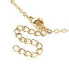 Clover Glass Pendant Necklace with Cable Chains NJEW-TA00087-3