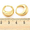 Oval Brass Huggie Hoop Earrings for Women EJEW-M255-02G-3