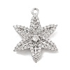 Brass Pave Clear Cubic Zirconia Pendants LS-KK-Z061-09P-02-1