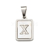 Vacuum Plating 304 Stainless Steel Pave Natural White Shell Pendants STAS-S130-03P-X-1