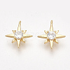 Brass Cubic Zirconia Charms KK-S350-285-1