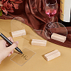   8 Sets 4 Style Transparent Acrylic Place Card & Wood Card Holder Set AJEW-PH0004-07-2