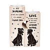 SUPERDANT Memorial Series Wooden Candle Holder and Candles Set AJEW-SD0001-15F-1