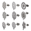 304 Stainless Steel Stud Earring Findings STAS-PH0019-27P-1