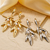 Cute and stylish Brass Leaf-shaped Stud Earrings OA0010-1-3